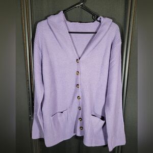 Lavender/purple Button-Up Women's Sweater